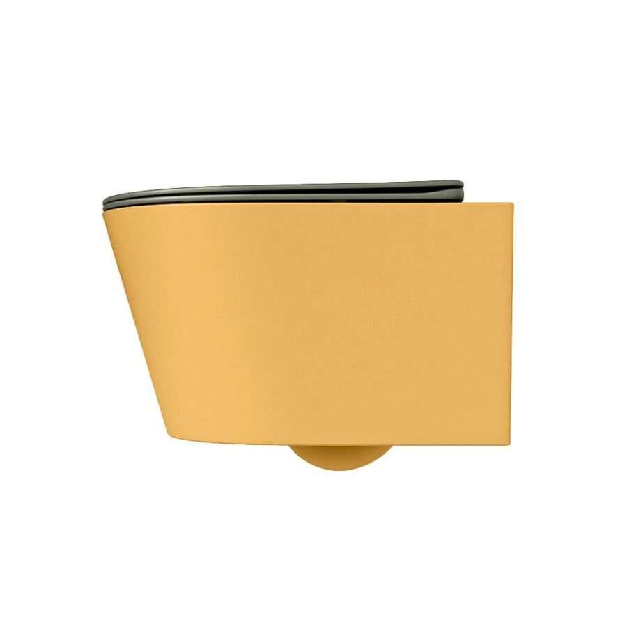 MONDIAZ LAVIE hangend toilet single fire rimless diepspoel Ocher. Toiletzitting met quick-release & softclose Army. - Afbeelding 8