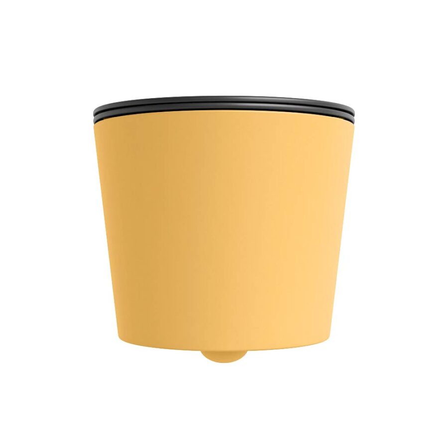 MONDIAZ LAVIE hangend toilet single fire rimless diepspoel Ocher. Toiletzitting met quick-release & softclose Dark Grey. - Afbeelding 7