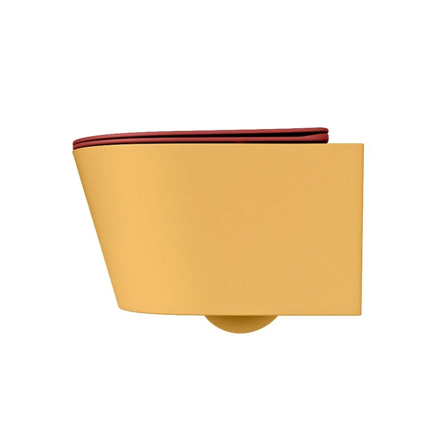 MONDIAZ LAVIE hangend toilet single fire rimless diepspoel Ocher. Toiletzitting met quick-release & softclose Fire. - Afbeelding 8