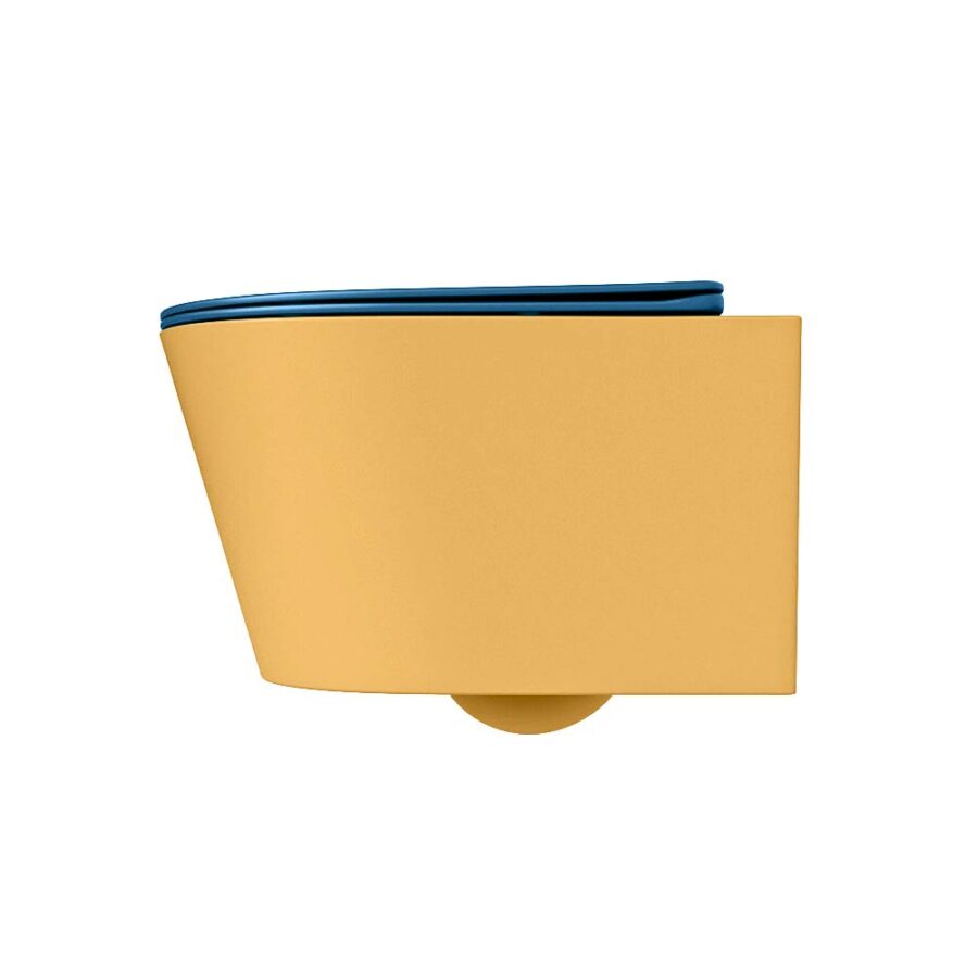 MONDIAZ LAVIE hangend toilet single fire rimless diepspoel Ocher. Toiletzitting met quick-release & softclose Jeans. - Afbeelding 8