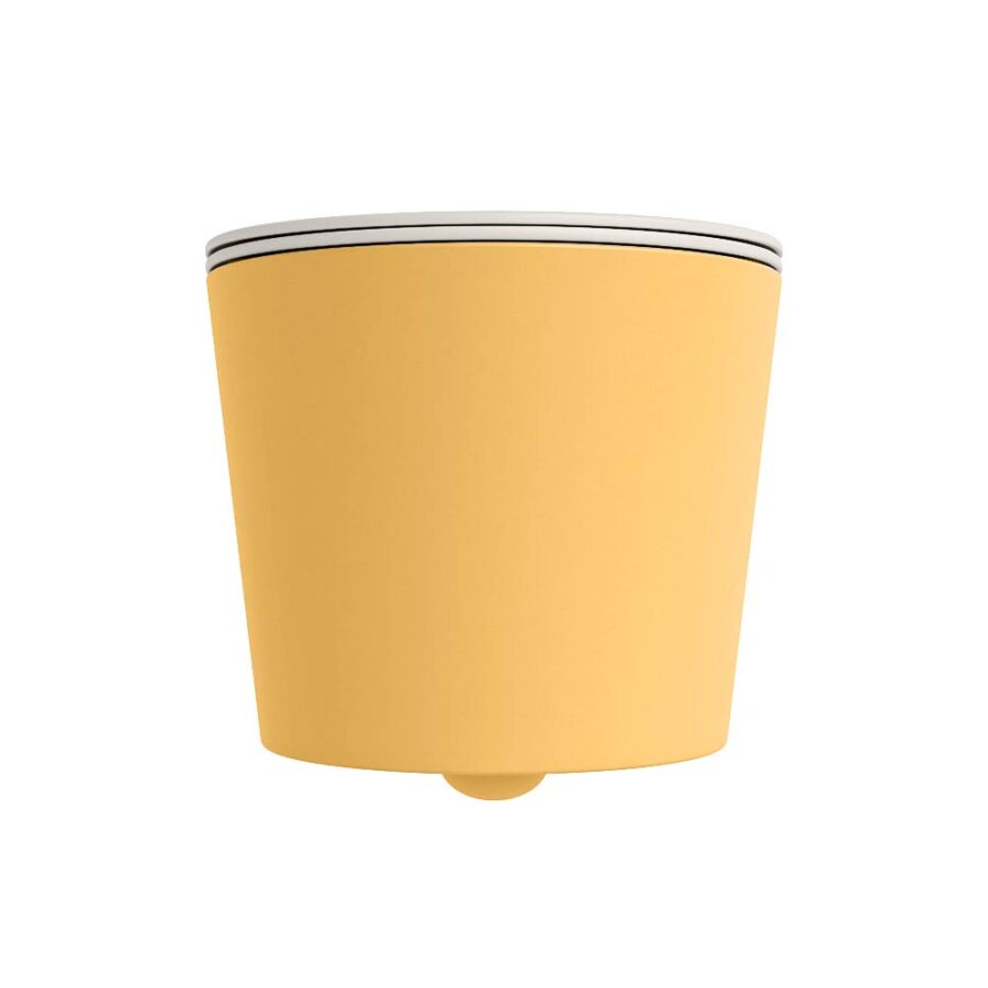 MONDIAZ LAVIE hangend toilet single fire rimless diepspoel Ocher. Toiletzitting met quick-release & softclose Linen. - Afbeelding 7
