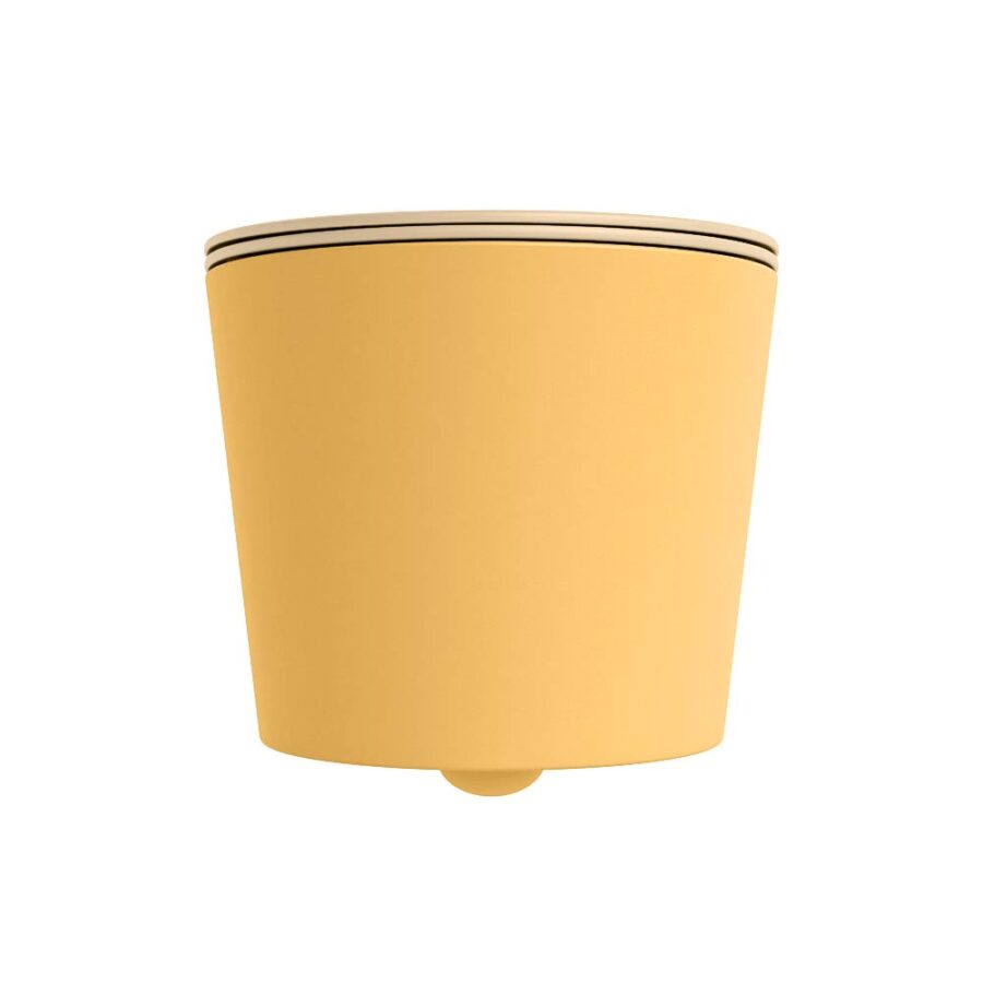 MONDIAZ LAVIE hangend toilet single fire rimless diepspoel Ocher. Toiletzitting met quick-release & softclose Sand. - Afbeelding 7