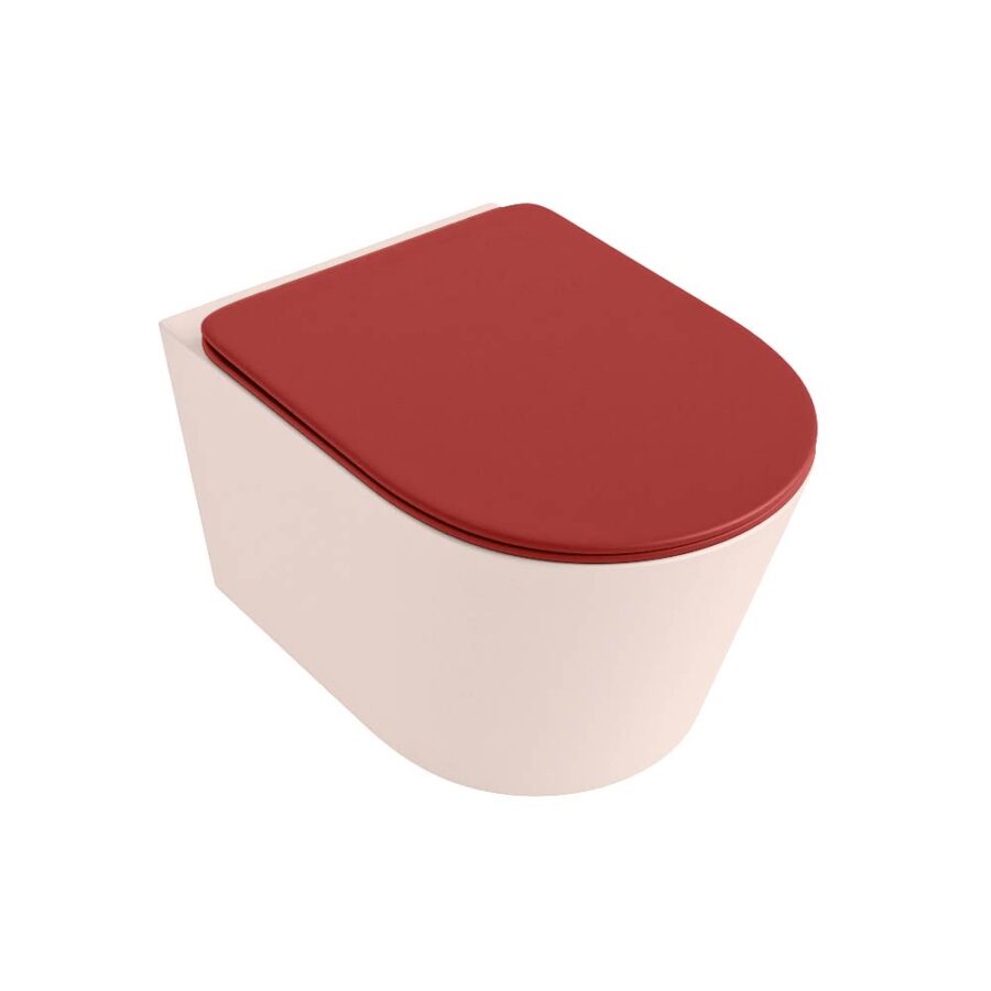 MONDIAZ LAVIE hangend toilet single fire rimless diepspoel Rosee. Toiletzitting met quick-release & softclose Fire. - Afbeelding 5