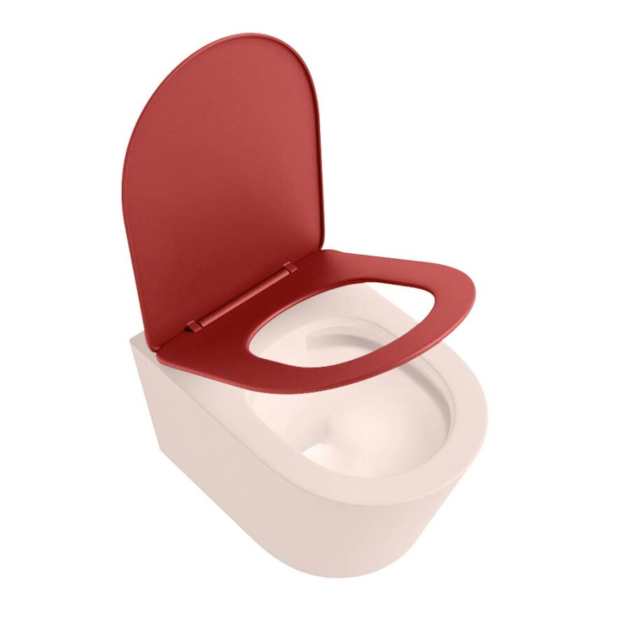MONDIAZ LAVIE hangend toilet single fire rimless diepspoel Rosee. Toiletzitting met quick-release & softclose Fire. - Afbeelding 4