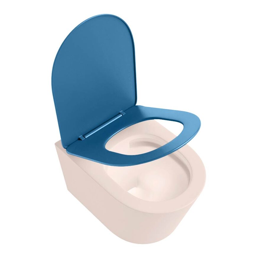 MONDIAZ LAVIE hangend toilet single fire rimless diepspoel Rosee. Toiletzitting met quick-release & softclose Jeans. - Afbeelding 4