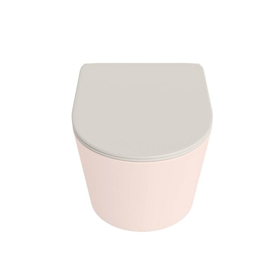 MONDIAZ LAVIE hangend toilet single fire rimless diepspoel Rosee. Toiletzitting met quick-release & softclose Linen. - Afbeelding 6