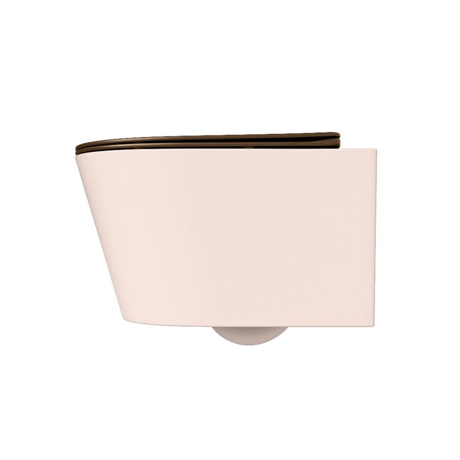 MONDIAZ LAVIE hangend toilet single fire rimless diepspoel Rosee. Toiletzitting met quick-release & softclose Rust. - Afbeelding 8