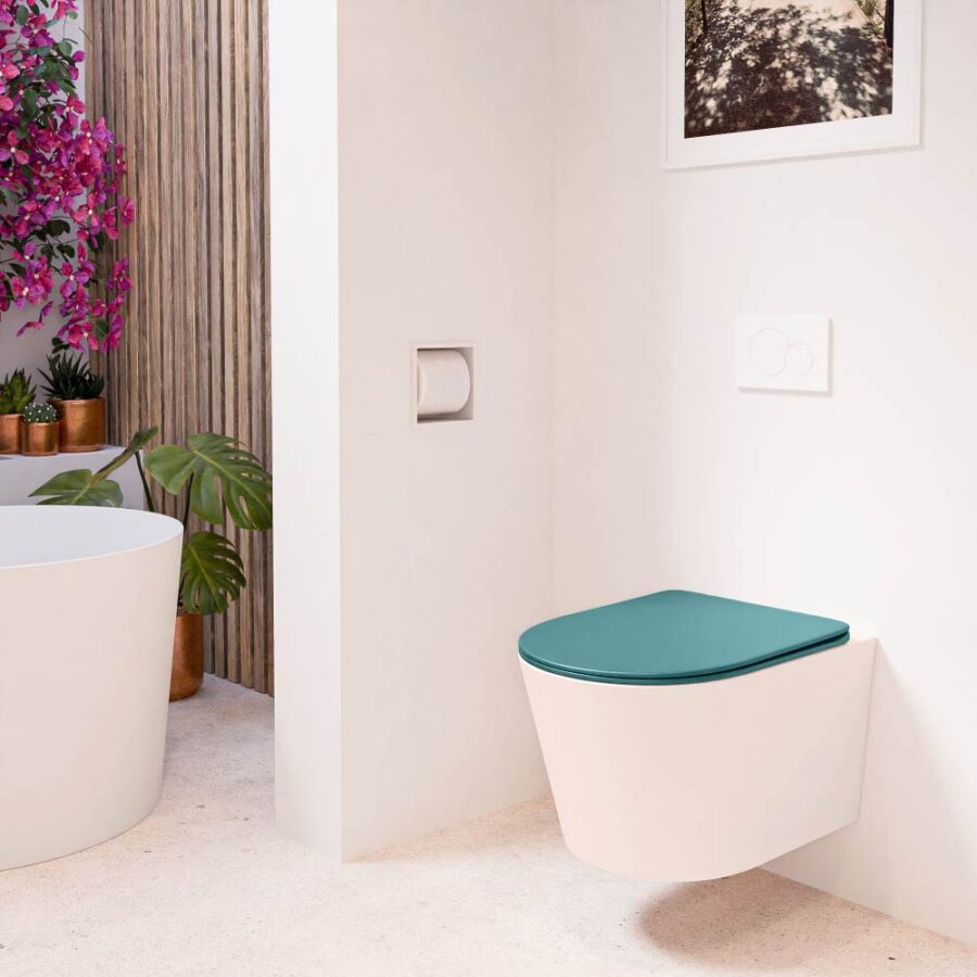 MONDIAZ LAVIE hangend toilet single fire rimless diepspoel Rosee. Toiletzitting met quick-release & softclose Smag. - Afbeelding 3