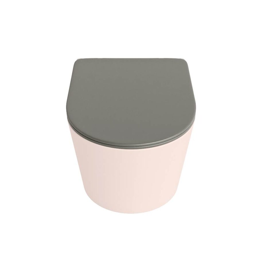 MONDIAZ LAVIE hangend toilet single fire rimless diepspoel Rosee. Toiletzitting met quick-release & softclose Smoke. - Afbeelding 6