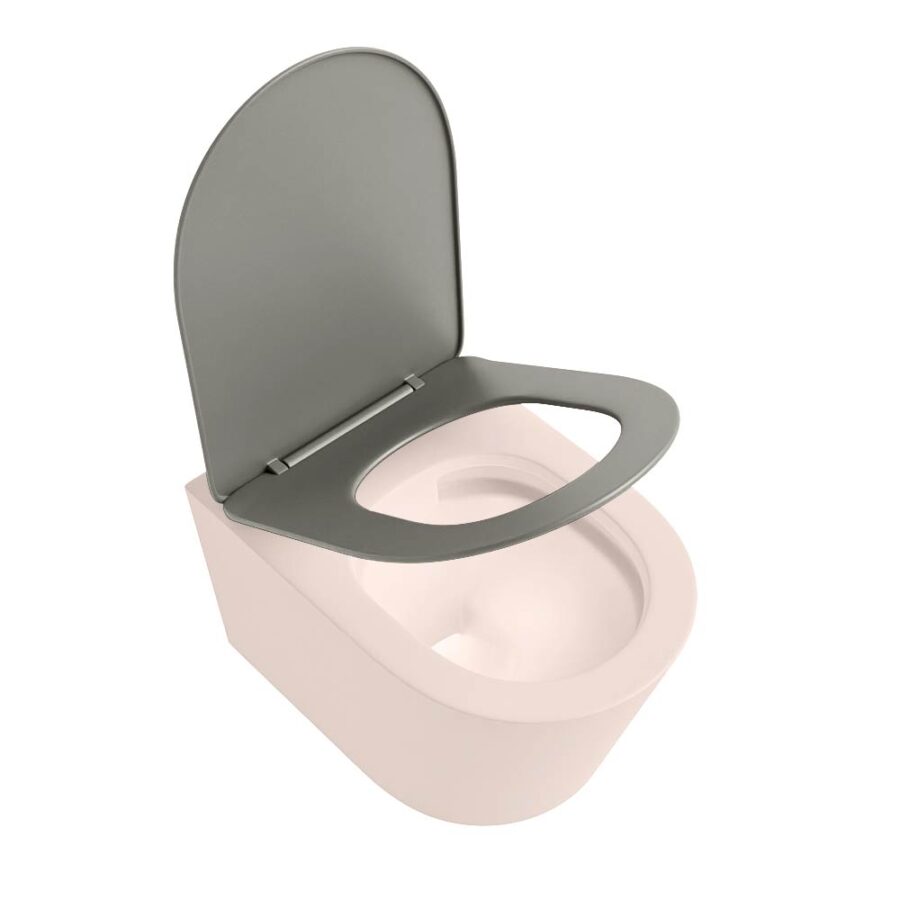 MONDIAZ LAVIE hangend toilet single fire rimless diepspoel Rosee. Toiletzitting met quick-release & softclose Smoke. - Afbeelding 4