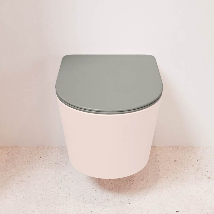 MONDIAZ LAVIE hangend toilet single fire rimless diepspoel Rosee. Toiletzitting met quick-release & softclose Smoke. - Afbeelding 2