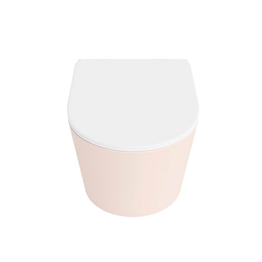 MONDIAZ LAVIE hangend toilet single fire rimless diepspoel Rosee. Toiletzitting met quick-release & softclose Talc. - Afbeelding 6