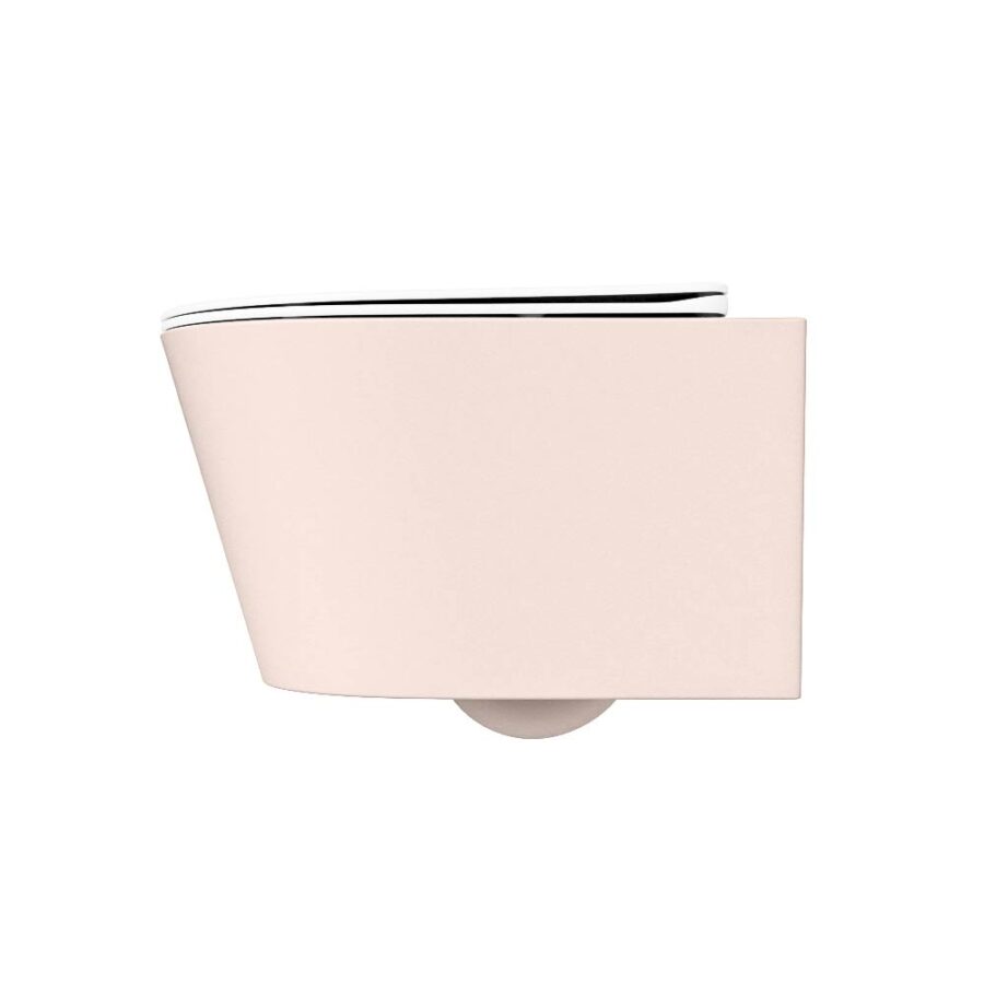 MONDIAZ LAVIE hangend toilet single fire rimless diepspoel Rosee. Toiletzitting met quick-release & softclose Talc. - Afbeelding 8
