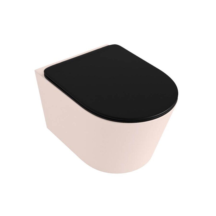 MONDIAZ LAVIE hangend toilet single fire rimless diepspoel Rosee. Toiletzitting met quick-release & softclose Urban. - Afbeelding 5