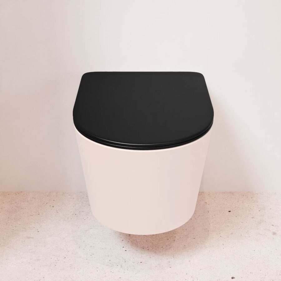 MONDIAZ LAVIE hangend toilet single fire rimless diepspoel Rosee. Toiletzitting met quick-release & softclose Urban. - Afbeelding 2