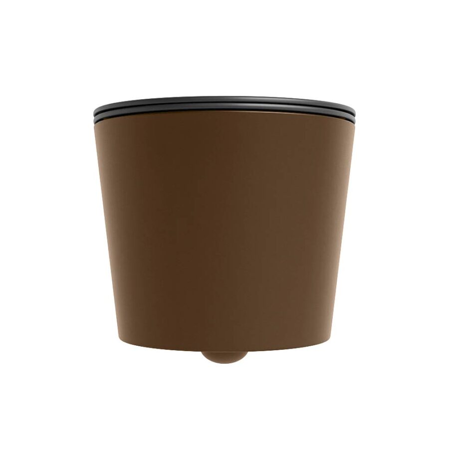 MONDIAZ LAVIE hangend toilet single fire rimless diepspoel Rust. Toiletzitting met quick-release & softclose Dark Grey. - Afbeelding 7