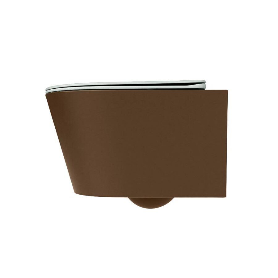 MONDIAZ LAVIE hangend toilet single fire rimless diepspoel Rust. Toiletzitting met quick-release & softclose Greey. - Afbeelding 8