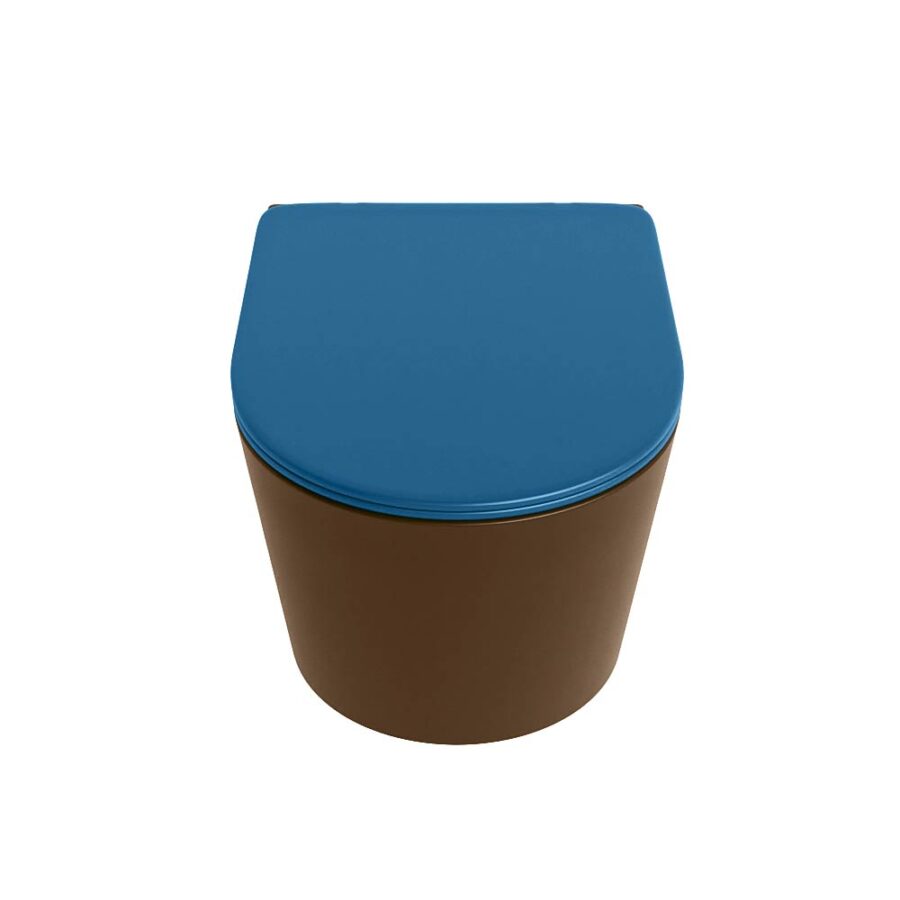 MONDIAZ LAVIE hangend toilet single fire rimless diepspoel Rust. Toiletzitting met quick-release & softclose Jeans. - Afbeelding 6