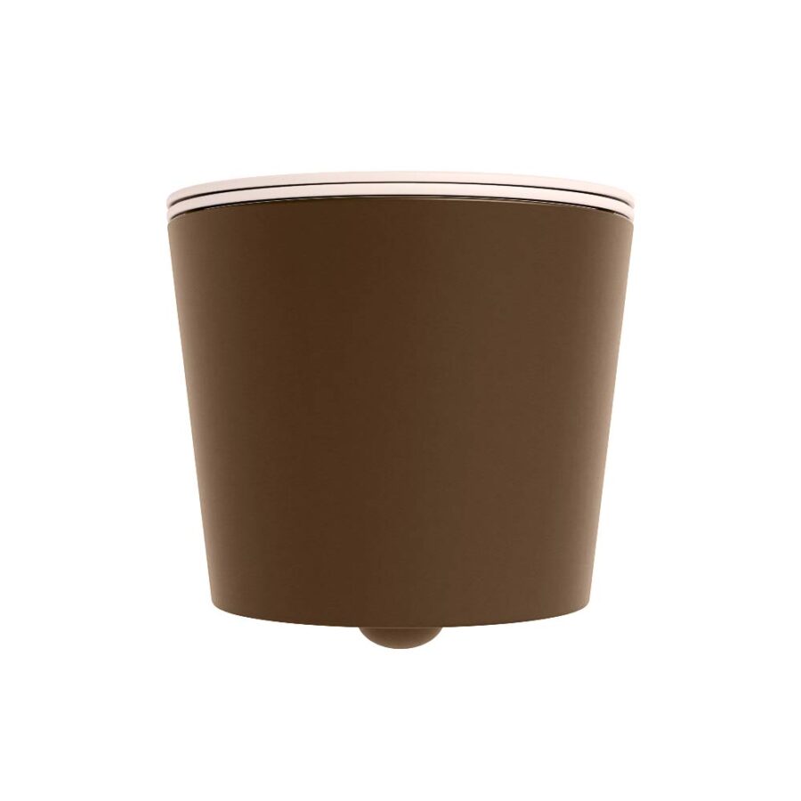 MONDIAZ LAVIE hangend toilet single fire rimless diepspoel Rust. Toiletzitting met quick-release & softclose Rosee. - Afbeelding 7