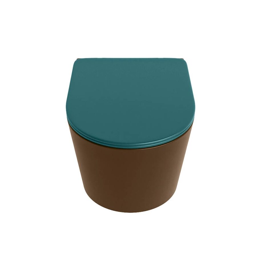MONDIAZ LAVIE hangend toilet single fire rimless diepspoel Rust. Toiletzitting met quick-release & softclose Smag. - Afbeelding 6