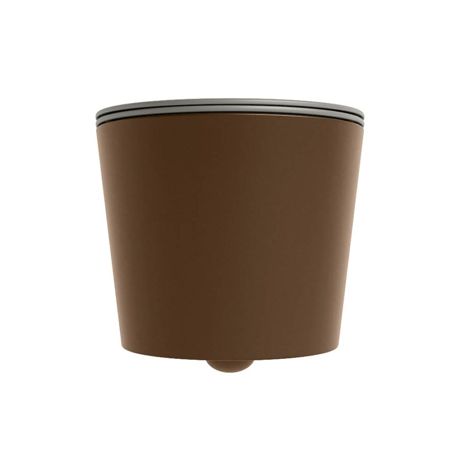 MONDIAZ LAVIE hangend toilet single fire rimless diepspoel Rust. Toiletzitting met quick-release & softclose Smoke. - Afbeelding 7