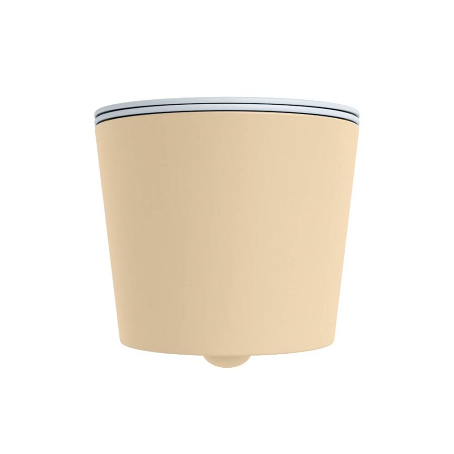 MONDIAZ LAVIE hangend toilet single fire rimless diepspoel Sand. Toiletzitting met quick-release & softclose Clay. - Afbeelding 7