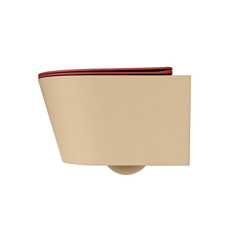 MONDIAZ LAVIE hangend toilet single fire rimless diepspoel Sand. Toiletzitting met quick-release & softclose Fire. - Afbeelding 8