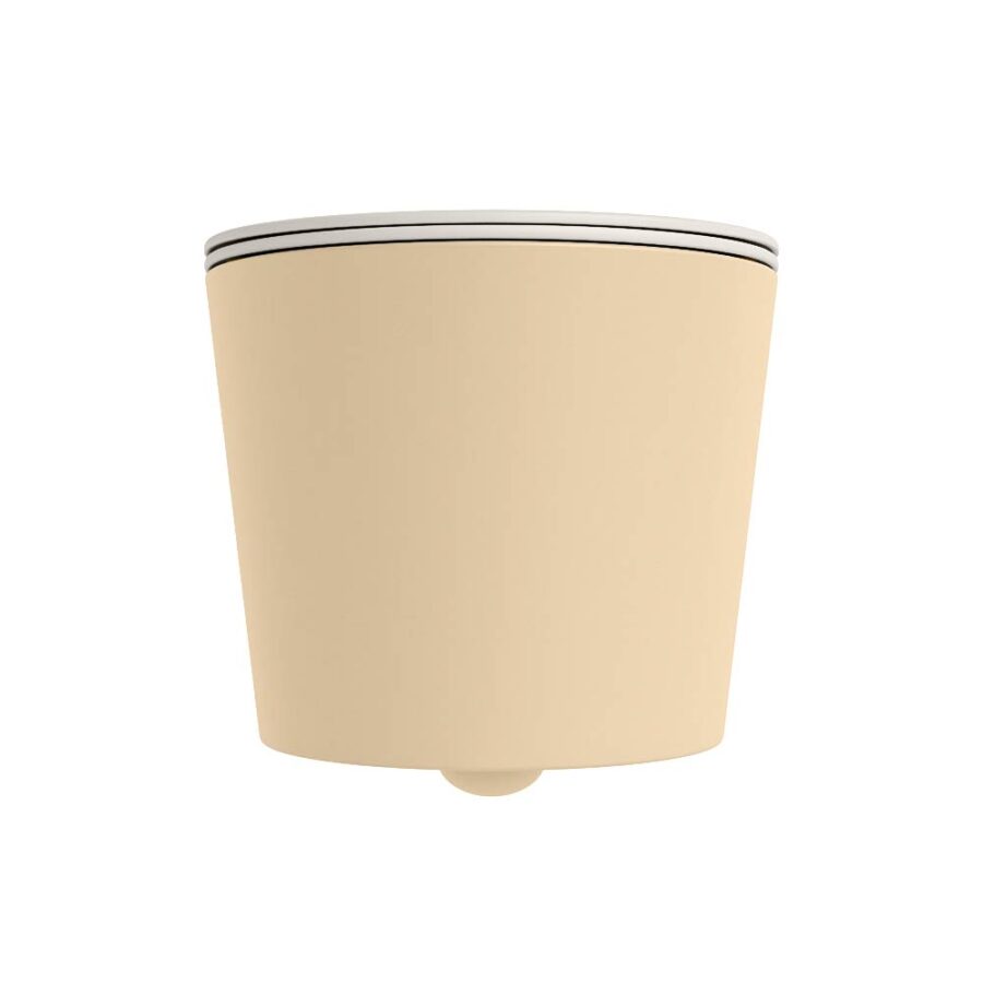 MONDIAZ LAVIE hangend toilet single fire rimless diepspoel Sand. Toiletzitting met quick-release & softclose Linen. - Afbeelding 7