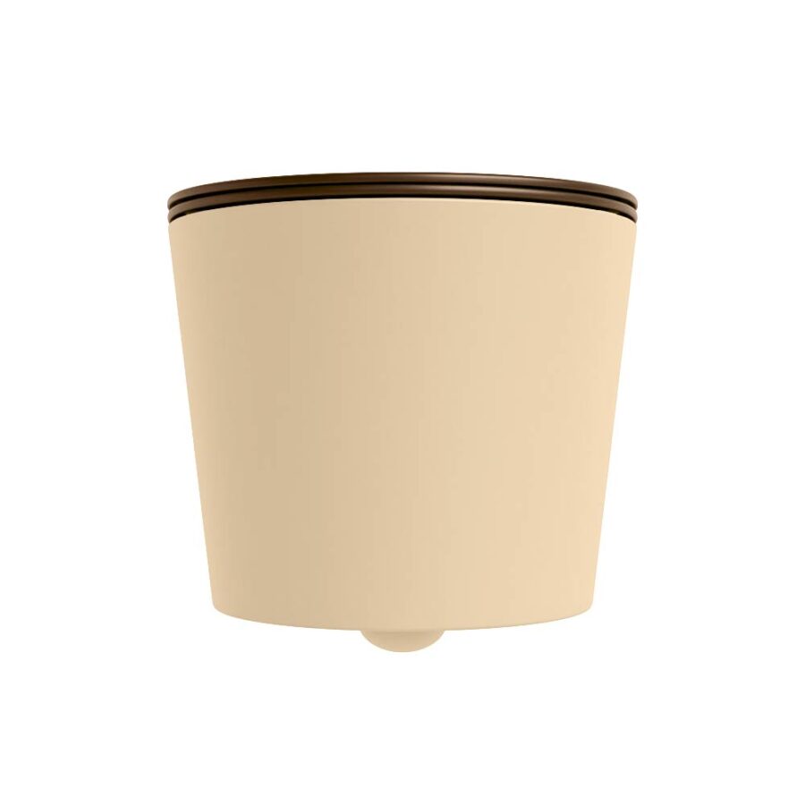 MONDIAZ LAVIE hangend toilet single fire rimless diepspoel Sand. Toiletzitting met quick-release & softclose Rust. - Afbeelding 7