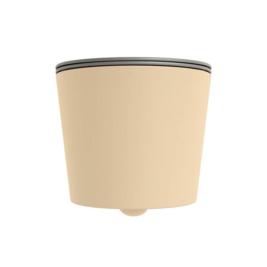 MONDIAZ LAVIE hangend toilet single fire rimless diepspoel Sand. Toiletzitting met quick-release & softclose Smoke. - Afbeelding 7