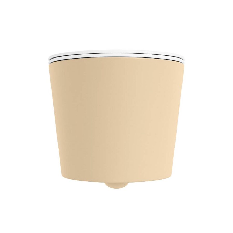 MONDIAZ LAVIE hangend toilet single fire rimless diepspoel Sand. Toiletzitting met quick-release & softclose Talc. - Afbeelding 7