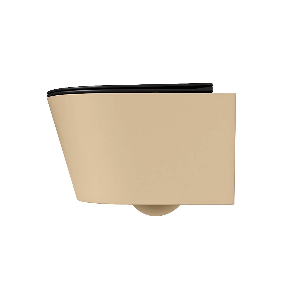 MONDIAZ LAVIE hangend toilet single fire rimless diepspoel Sand. Toiletzitting met quick-release & softclose Urban. - Afbeelding 8
