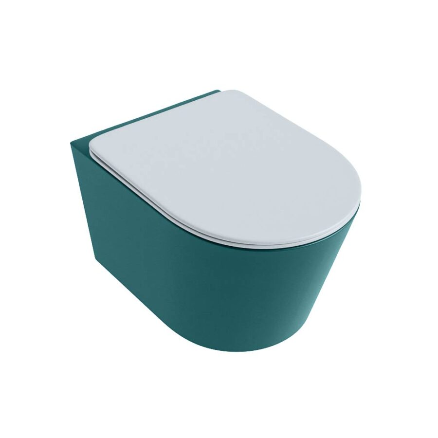 MONDIAZ LAVIE hangend toilet single fire rimless diepspoel Smag. Toiletzitting met quick-release & softclose Clay. - Afbeelding 5