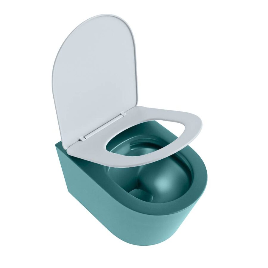 MONDIAZ LAVIE hangend toilet single fire rimless diepspoel Smag. Toiletzitting met quick-release & softclose Clay. - Afbeelding 4