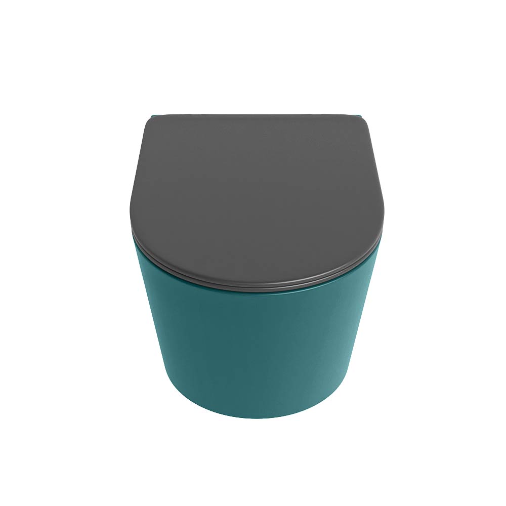 MONDIAZ LAVIE hangend toilet single fire rimless diepspoel Smag. Toiletzitting met quick-release & softclose Dark Grey. - Afbeelding 6