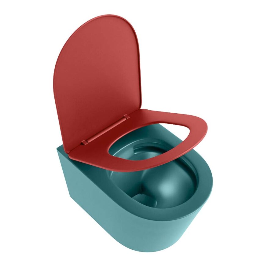 MONDIAZ LAVIE hangend toilet single fire rimless diepspoel Smag. Toiletzitting met quick-release & softclose Fire. - Afbeelding 4
