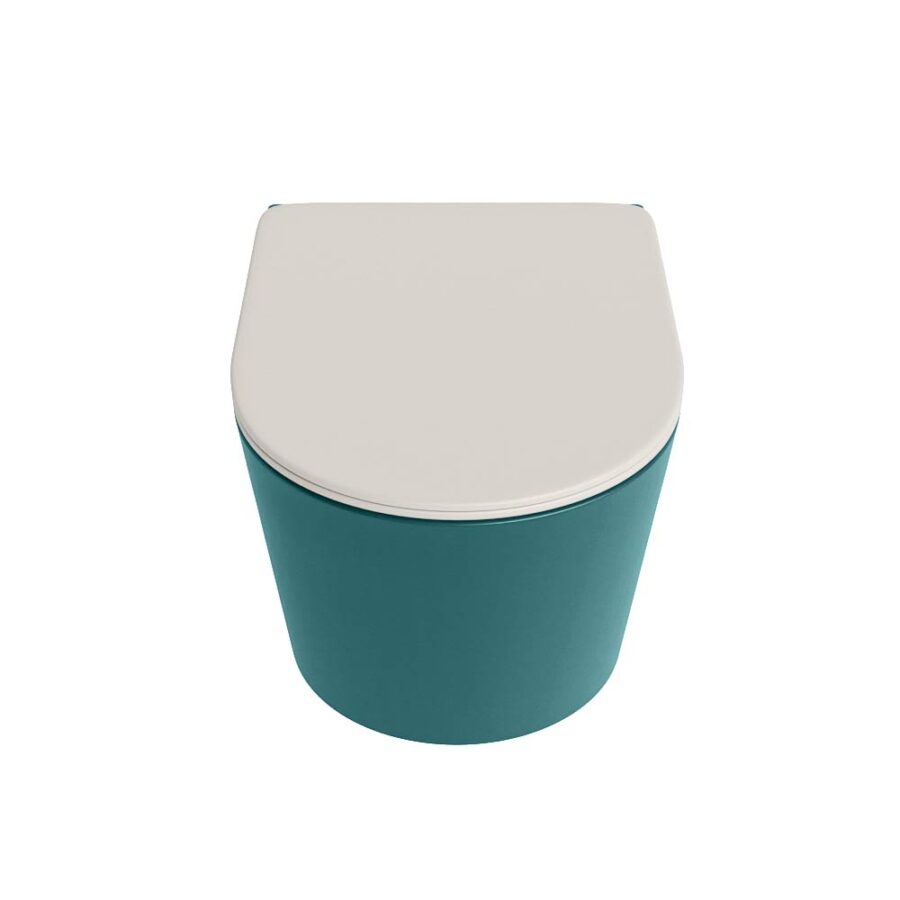 MONDIAZ LAVIE hangend toilet single fire rimless diepspoel Smag. Toiletzitting met quick-release & softclose Linen. - Afbeelding 6