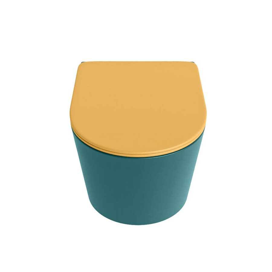 MONDIAZ LAVIE hangend toilet single fire rimless diepspoel Smag. Toiletzitting met quick-release & softclose Ocher. - Afbeelding 6