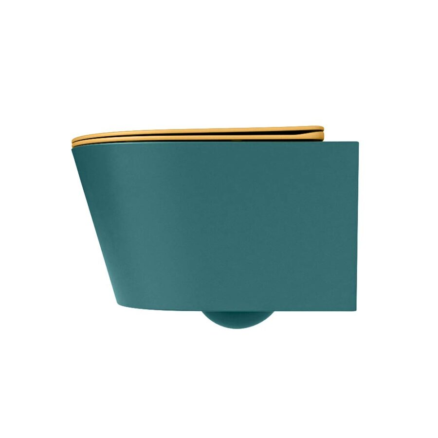MONDIAZ LAVIE hangend toilet single fire rimless diepspoel Smag. Toiletzitting met quick-release & softclose Ocher. - Afbeelding 8