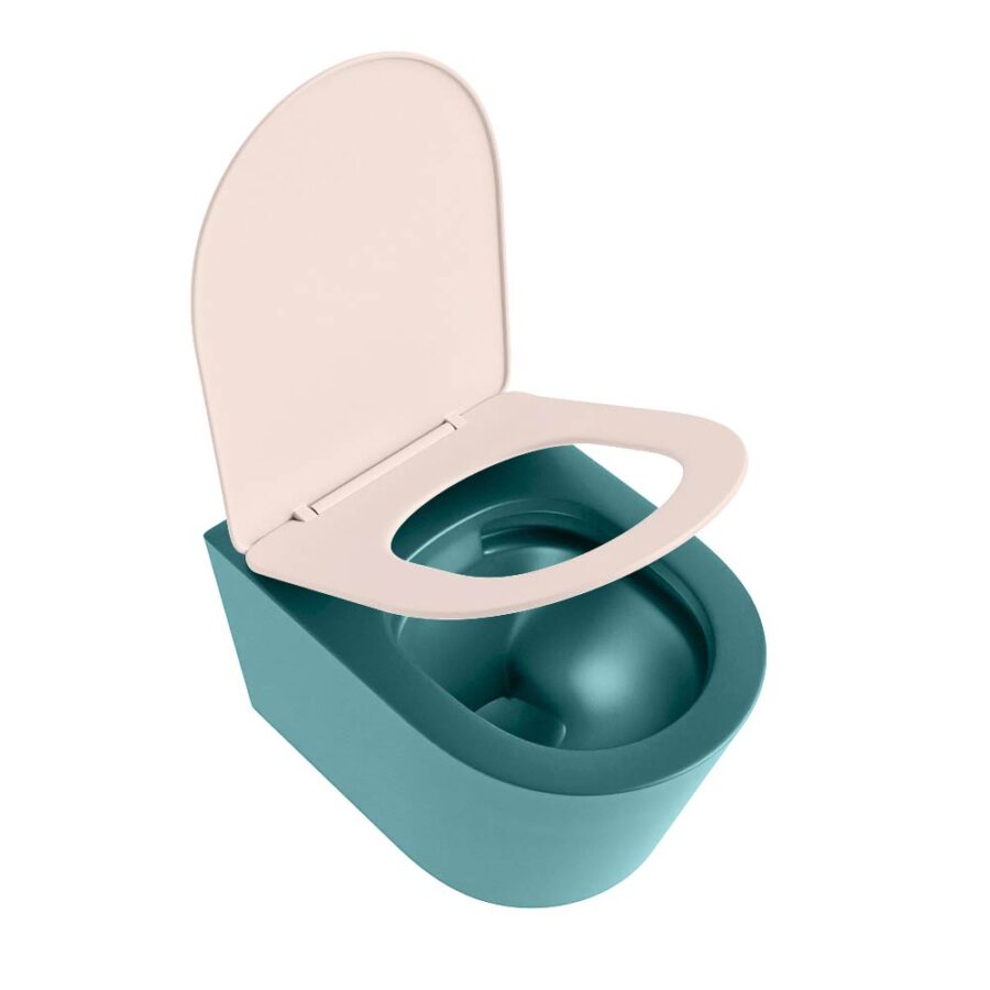 MONDIAZ LAVIE hangend toilet single fire rimless diepspoel Smag. Toiletzitting met quick-release & softclose Rosee. - Afbeelding 4
