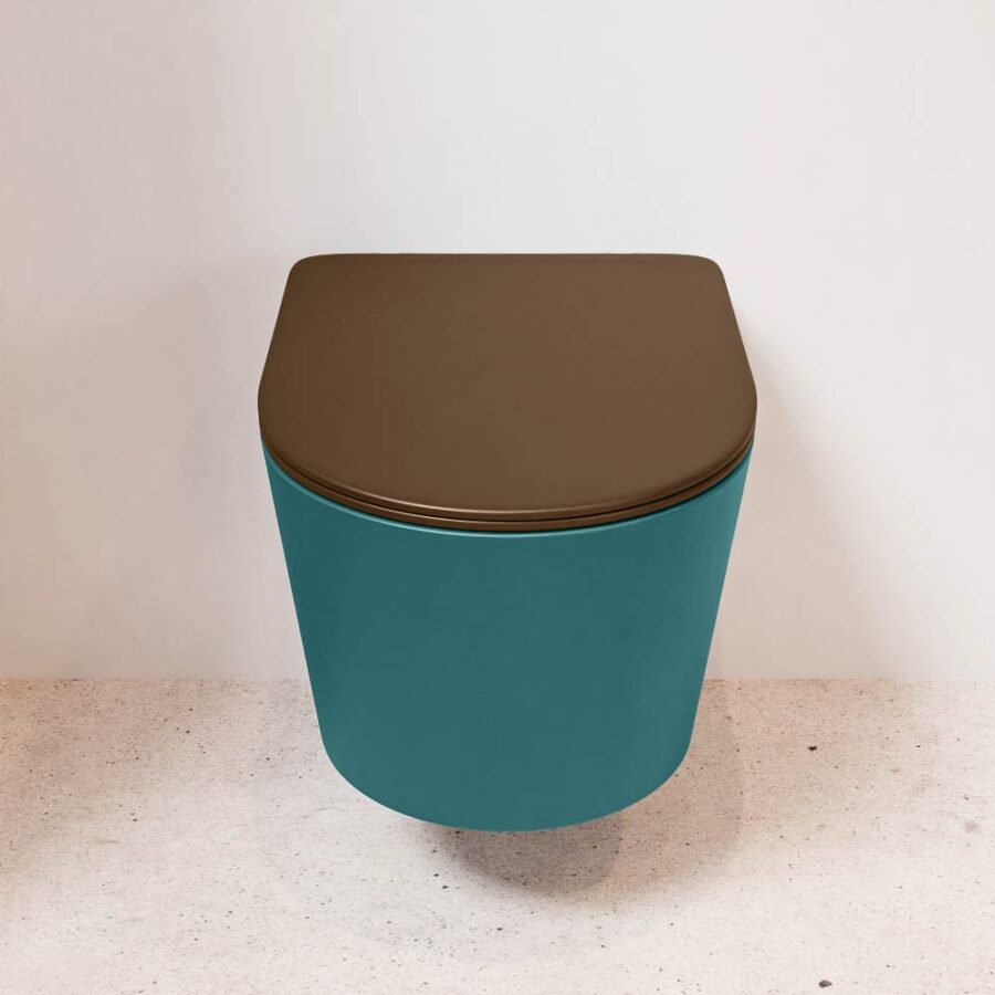 MONDIAZ LAVIE hangend toilet single fire rimless diepspoel Smag. Toiletzitting met quick-release & softclose Rust. - Afbeelding 2