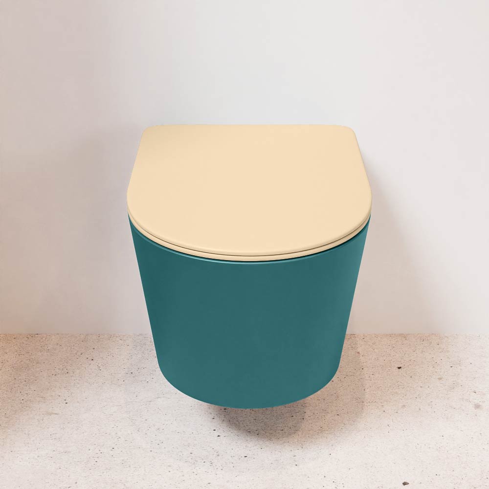 MONDIAZ LAVIE hangend toilet single fire rimless diepspoel Smag. Toiletzitting met quick-release & softclose Sand. - Afbeelding 2