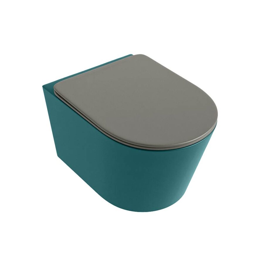 MONDIAZ LAVIE hangend toilet single fire rimless diepspoel Smag. Toiletzitting met quick-release & softclose Smoke. - Afbeelding 5
