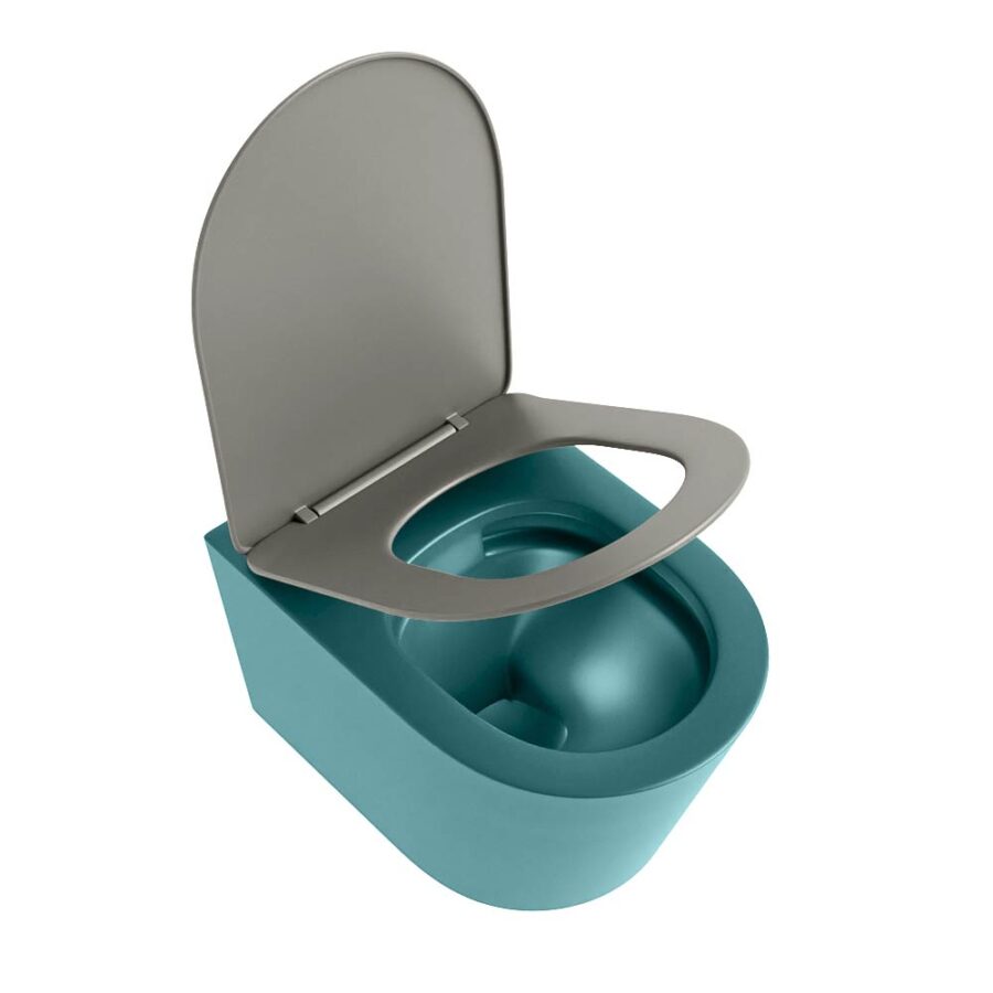 MONDIAZ LAVIE hangend toilet single fire rimless diepspoel Smag. Toiletzitting met quick-release & softclose Smoke. - Afbeelding 4