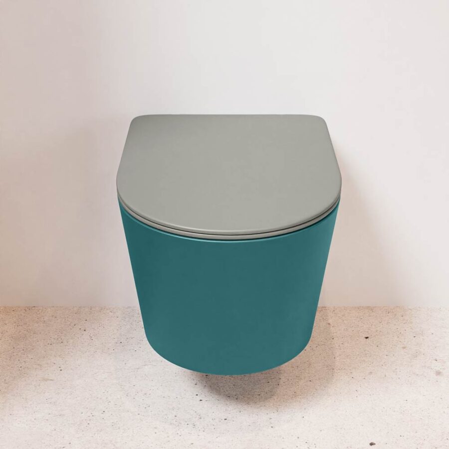 MONDIAZ LAVIE hangend toilet single fire rimless diepspoel Smag. Toiletzitting met quick-release & softclose Smoke. - Afbeelding 2