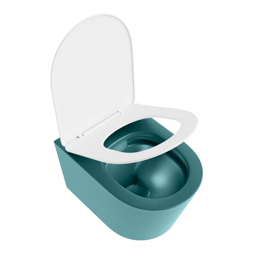 MONDIAZ LAVIE hangend toilet single fire rimless diepspoel Smag. Toiletzitting met quick-release & softclose Talc. - Afbeelding 4