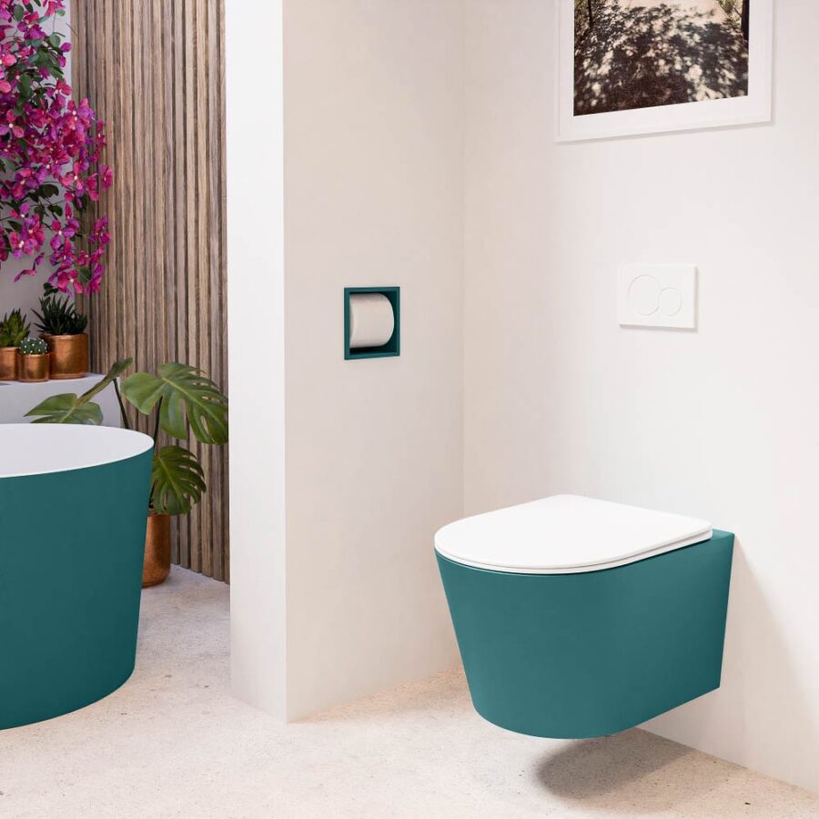 MONDIAZ LAVIE hangend toilet single fire rimless diepspoel Smag. Toiletzitting met quick-release & softclose Talc. - Afbeelding 3
