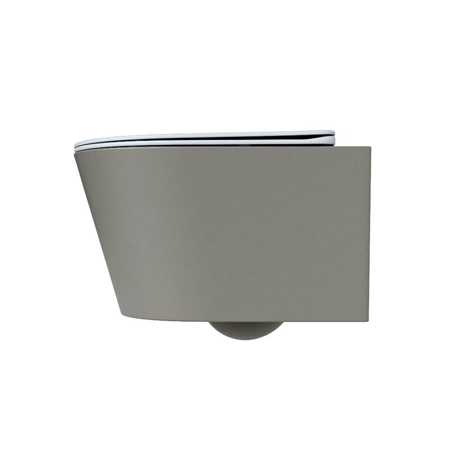 MONDIAZ LAVIE hangend toilet single fire rimless diepspoel Smoke. Toiletzitting met quick-release & softclose Clay. - Afbeelding 8