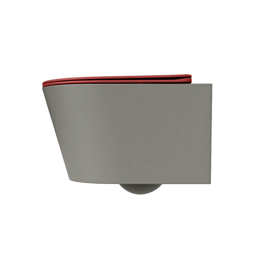 MONDIAZ LAVIE hangend toilet single fire rimless diepspoel Smoke. Toiletzitting met quick-release & softclose Fire. - Afbeelding 8