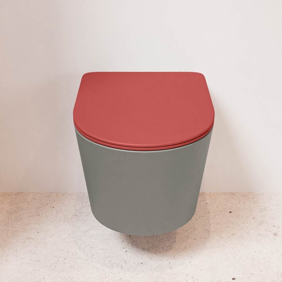 MONDIAZ LAVIE hangend toilet single fire rimless diepspoel Smoke. Toiletzitting met quick-release & softclose Fire. - Afbeelding 2